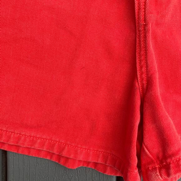Vintage 90s cherry red high waisted shorts cotton Bongo by Gene Montesano size 9 - Picture 5 of 13